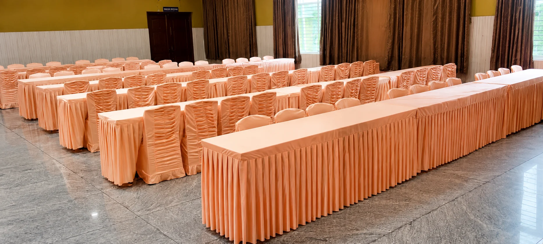 Banquet Hall Dining Chair Arrangement