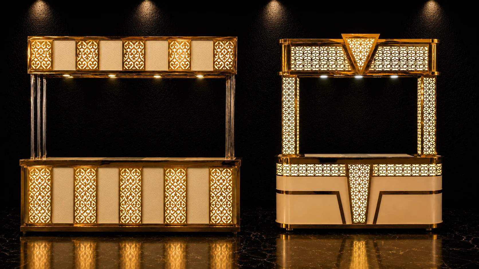 Carved Wooden Counter Canopy